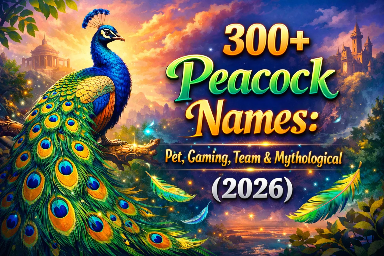 300+ Peacock Names Pet, Gaming, Team & Mythological (2026)